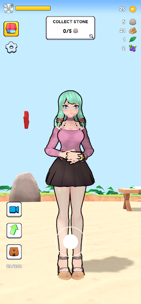 Waifu Island: Survival gameplay screenshot